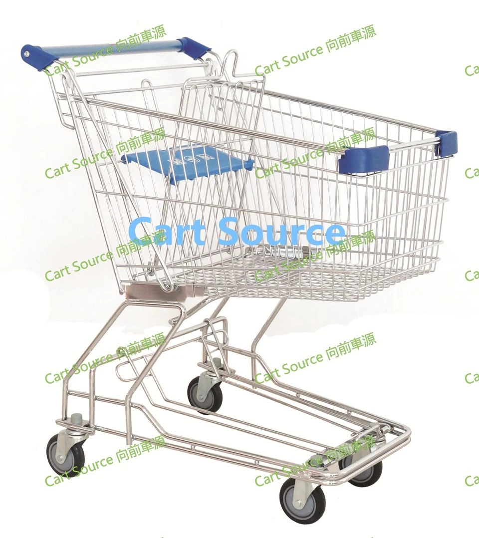 Steel Wire Bottom 85L Shopping Cart
